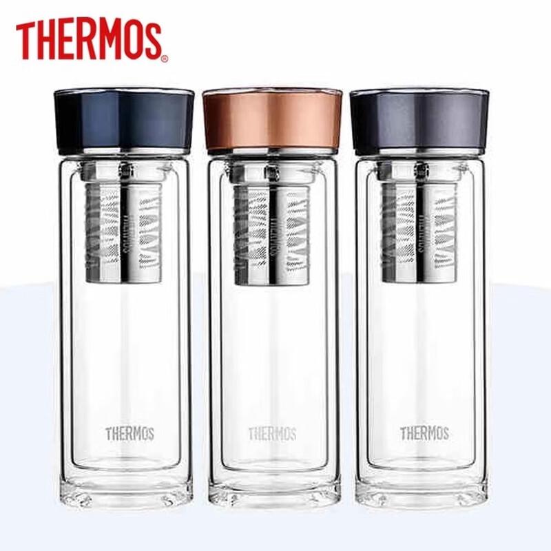 Thermos Double-Wall Glass Tea Infuser Bottle