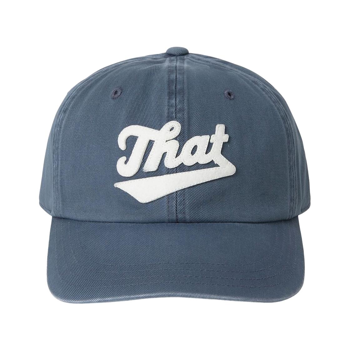 Thisisneverthat Overdyed That Applique Cap Washed Navy ONE SIZE синий