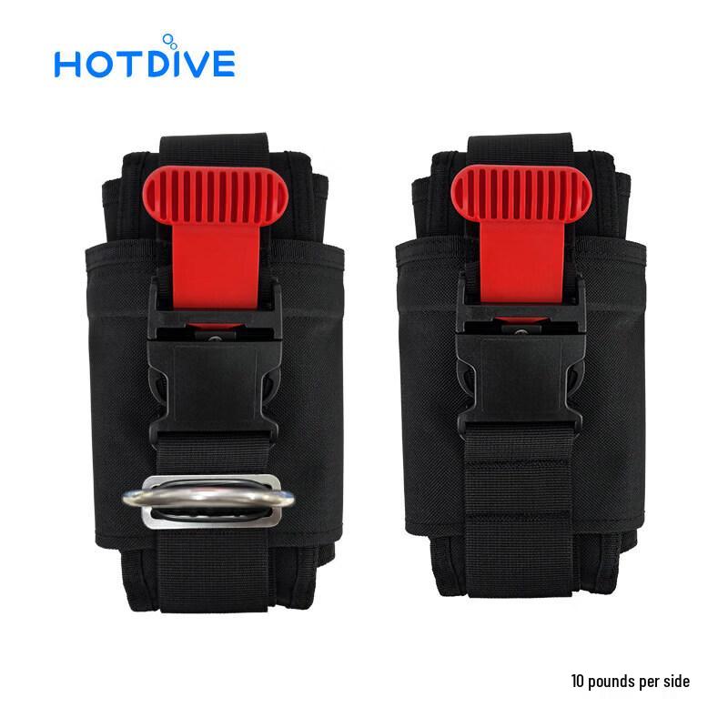HOTDIVE 10lb Scuba Diving Quick-Release Weight Pouch