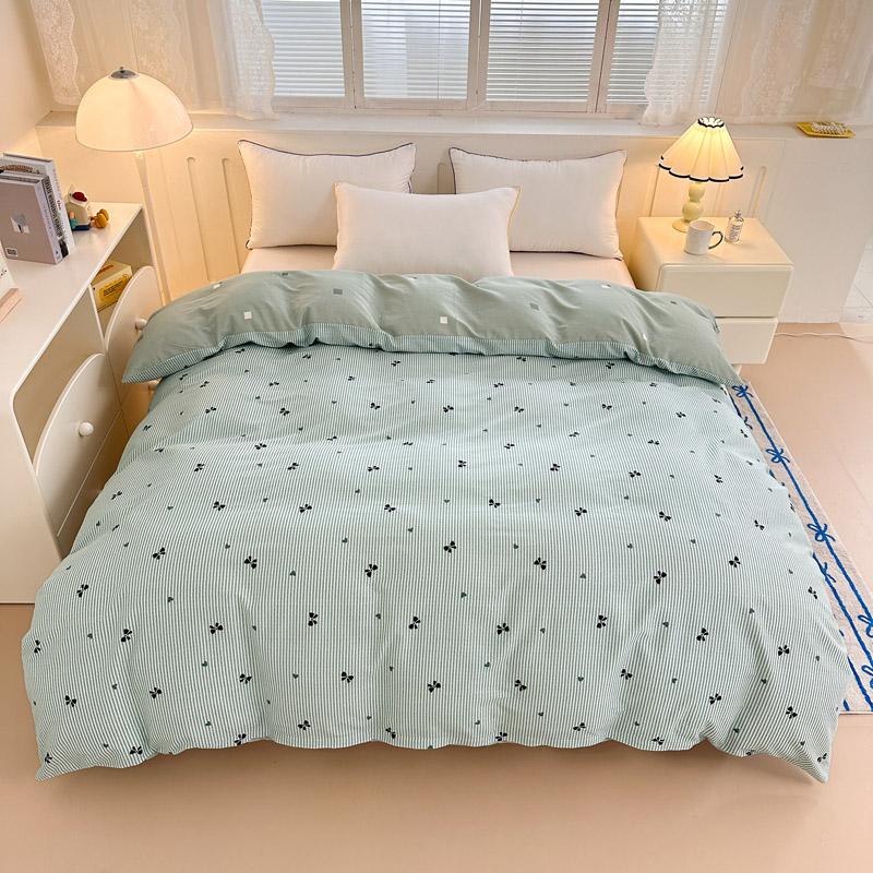 1Pc Cotton Breathable Skin-Friendly Printed Quilt Cover (Pillowcase To Be Purchased Separately) Single Double King Size Bed