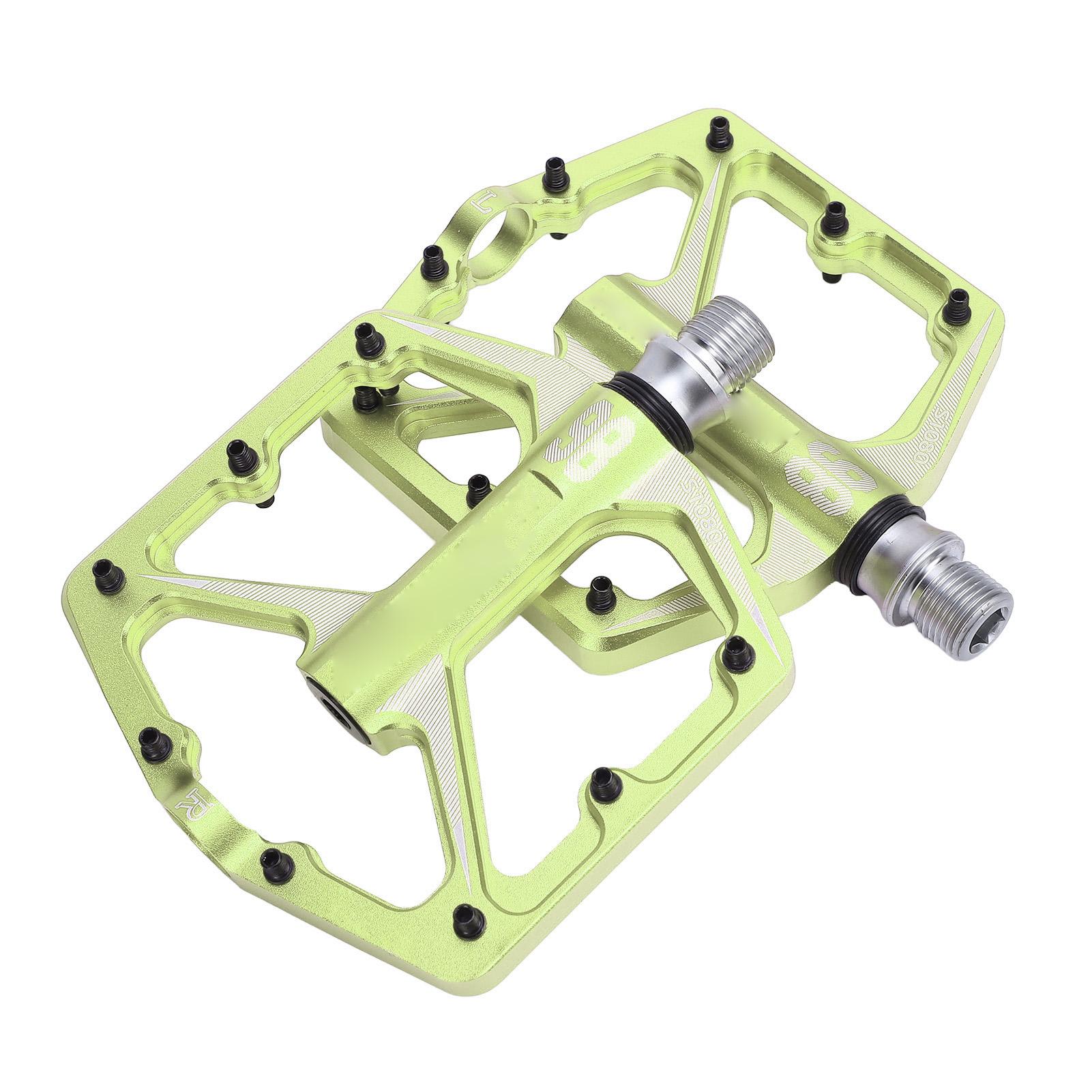 

1 пара велосипедних педалей 3 герметичні підшипники порожнисті нековзні педалі з алюмінієвого сплаву заміна для зелений