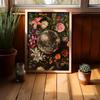 1PC Interior Disco Ball Flowers Posters and Prints Canvas Painting Vintage Mirror Ball Pictures for Bedroom Kitchen Home Decor
