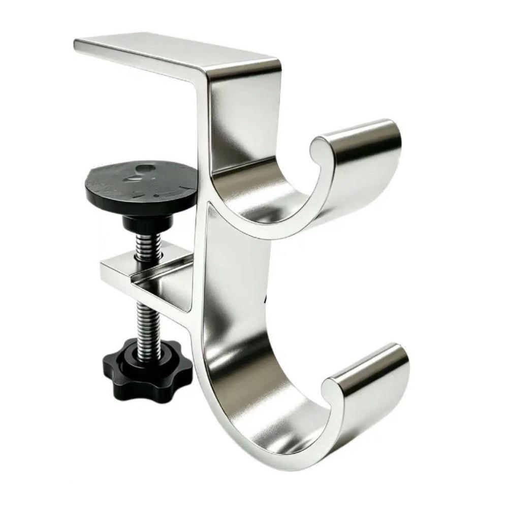 Punch-free Table Side Backpack Rack Double Hook Hanging Handbag Holder Headphone Organizer  Office