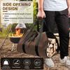 For Firewood Carrier Bag with Handle Durable Wear-Resistant Fireplace Logs Holder Side Opening Wood Storage Carrying Bag