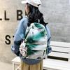 2025 New Backpack Korean Version Fashion Printed Cartoon Backpack Large Capacity High School Student Schoolbag Tide