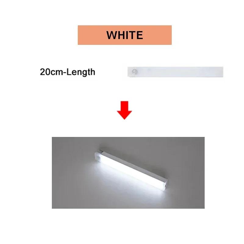 2pcs Smart LED Sensor Light USB Rechargeable Cabinet Lighting Suitable for Kitchen Wardrobes Cabinets Stairs Corridors Shelves