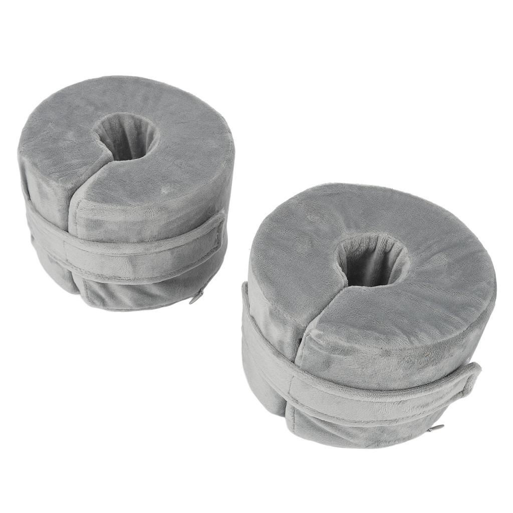2pcs Foot Elevating Pillow Ankle Protector Foot Support Pillow Elevator Cushion Heel Pillow Grey