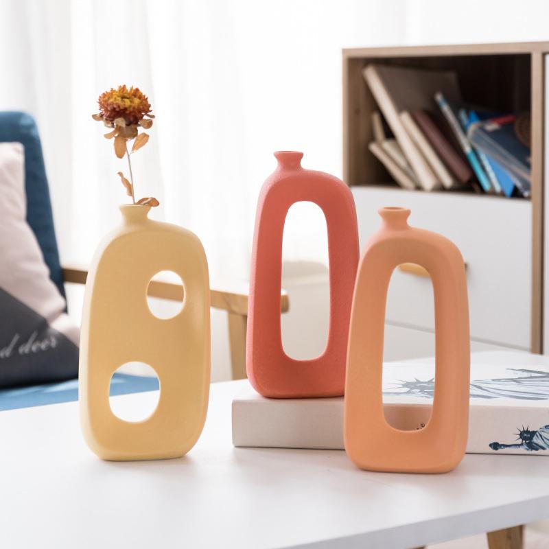 

Скандинавская геометрическая неправильная ваза Моранди Разноцветная ваза для цветов