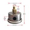 Fuel Pressure Gauge Liquid 0-100psi Oil Pressure Gauge 1/8" NPT + AN6 Adapter
