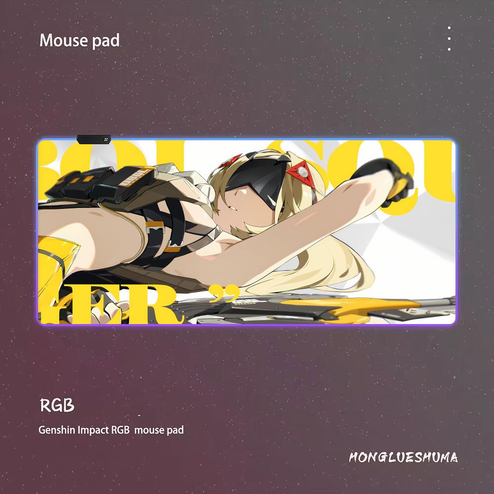 

ZZZ Zenless Zone Zero Килимок для миші RGB Ігровий килимок для миші Настільний килимок HD Геймерський Великий світлодіодний XXL Килимки для миші RGB700x400x4mm