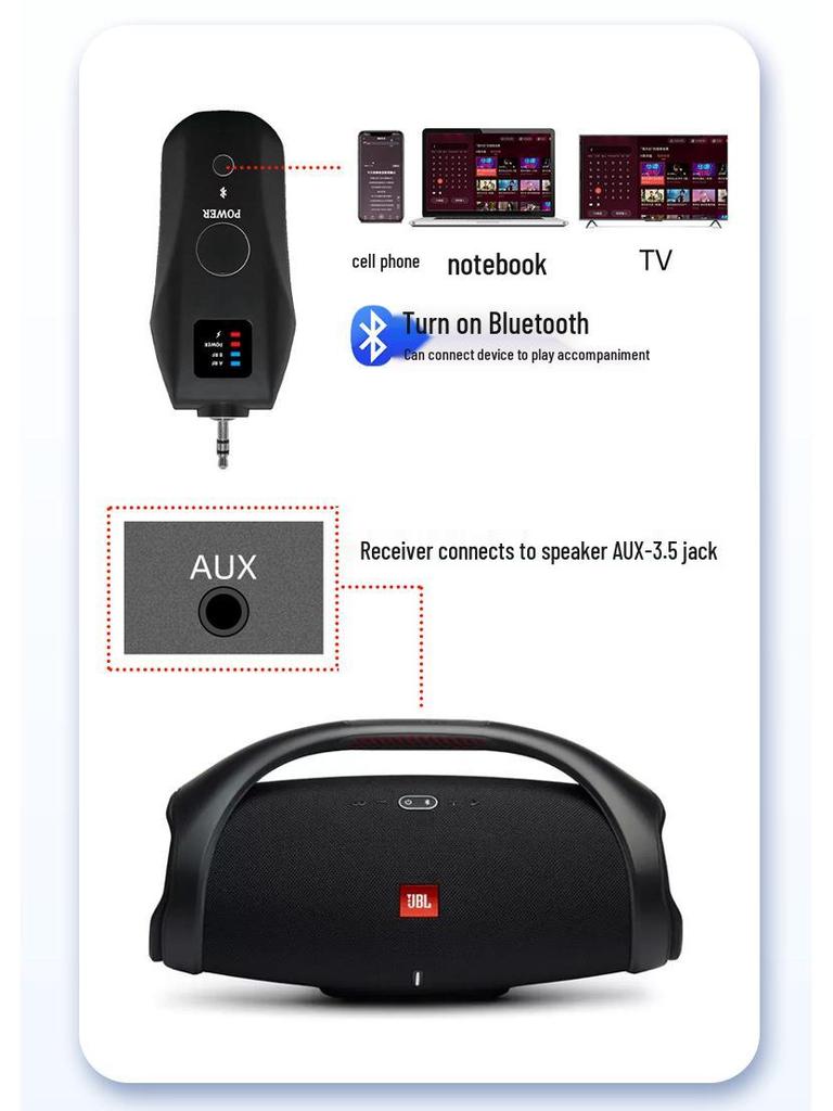 Universal Rechargeable Wireless Bluetooth Microphone with Professional Reverb for Smart Singing and Stage Performance