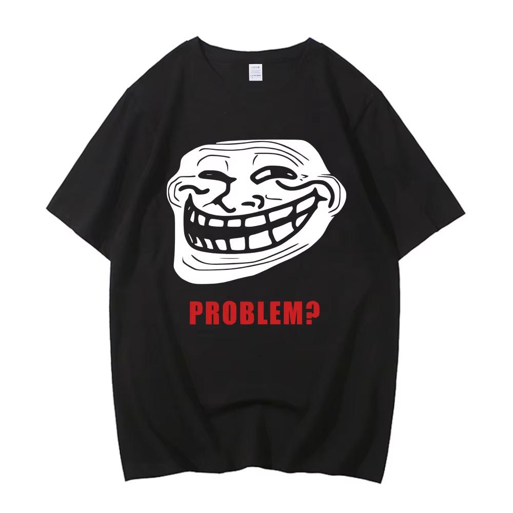 TROLLFACE MEME RAGE COMIC FUNNY TROLL JOKE INTERNET Mens Womens TShirt Cotton High Quality TEE Shirt M