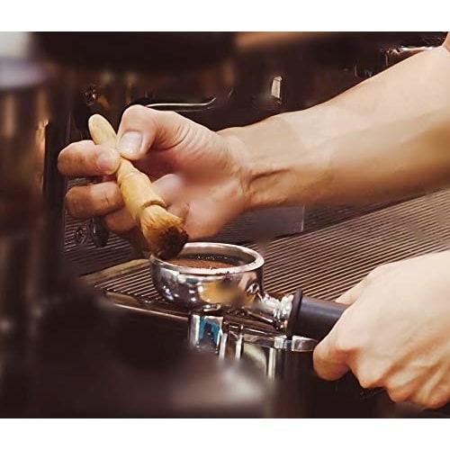 Espresso Mill Brush, Cleaning Brush for Coffee Grinder, Wooden Handle, Stiff Bristles, Convenient Cleaning