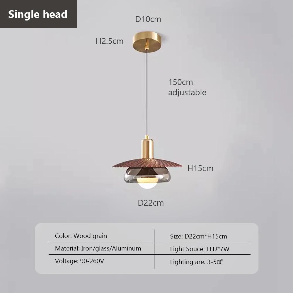 

Винтажный светодиодный стеклянный подвесной светильник со стеклянным абажуром для спальни, гостиной, кухни, столовой, ресторана, домашнего декора, подвесные светильники Warm White