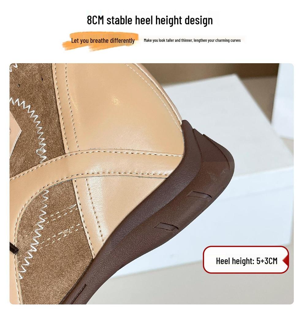 Petite Invisible Height-Increasing Autumn/Winter Women's Western Boxing & Martin Boots - Versatile, Slimming German Training Style.