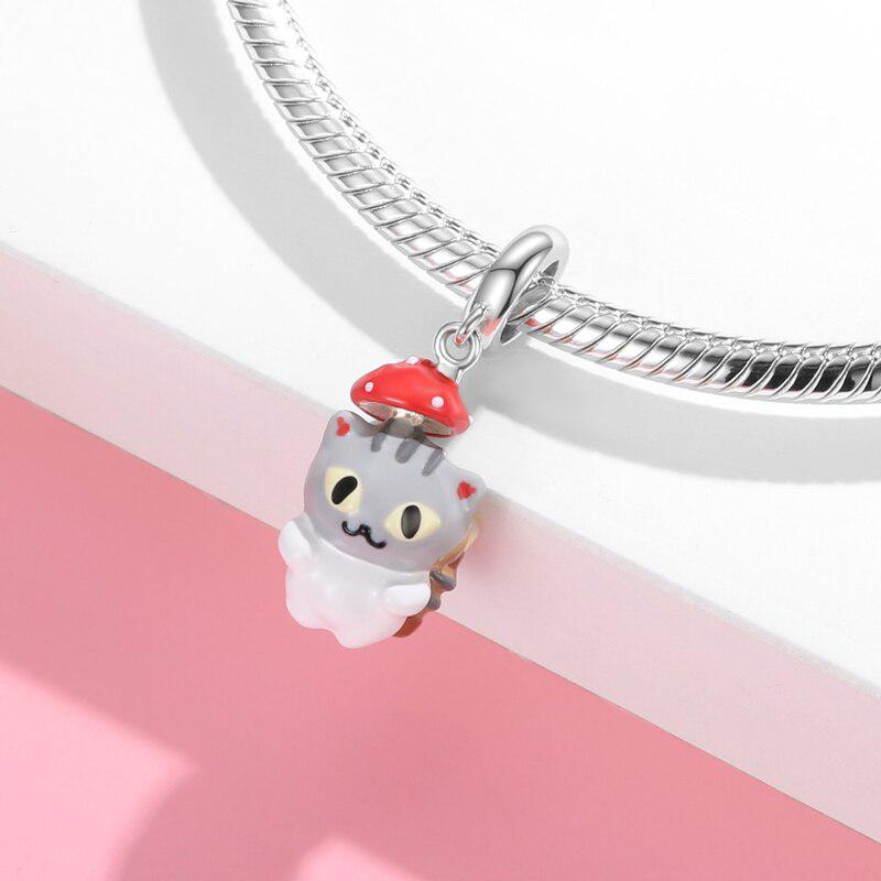 Colorful Enamel Beads Multiple Roles Pirate Warrior Animal Cat Charms 925 Silver Jewelry Making Fits Original Charm Bracelet