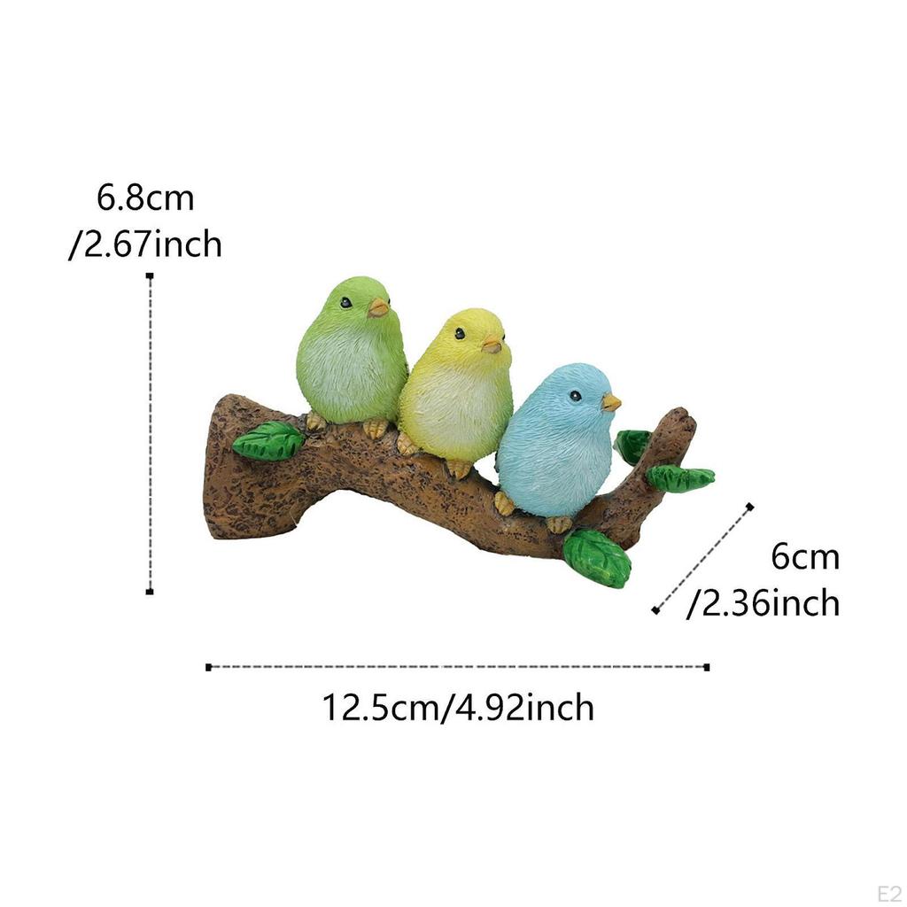 Birds On Branch Statue Sculpture Decoration,Resin Figurine Hanging Bird A for Sidewalks