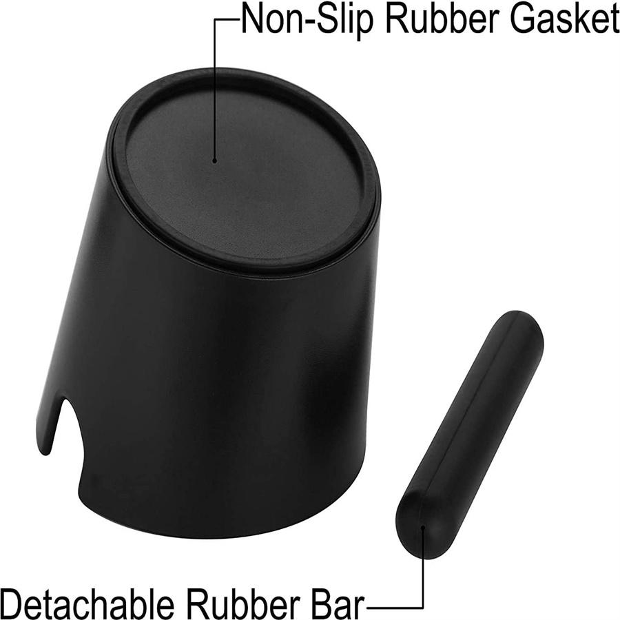 Coffee Knock Box 4.7 Inch Shock-Absorbent Durable Barista Style Knock Box With Removable Knock Bar and Non-Slip Base Gift Round