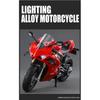 1/9 Panigale V4S Legierung Rennmotorrad Diecasts Metall Straßen-Sportmotorrad Modell Simulation mit Licht Kinderspielzeug Geschenk