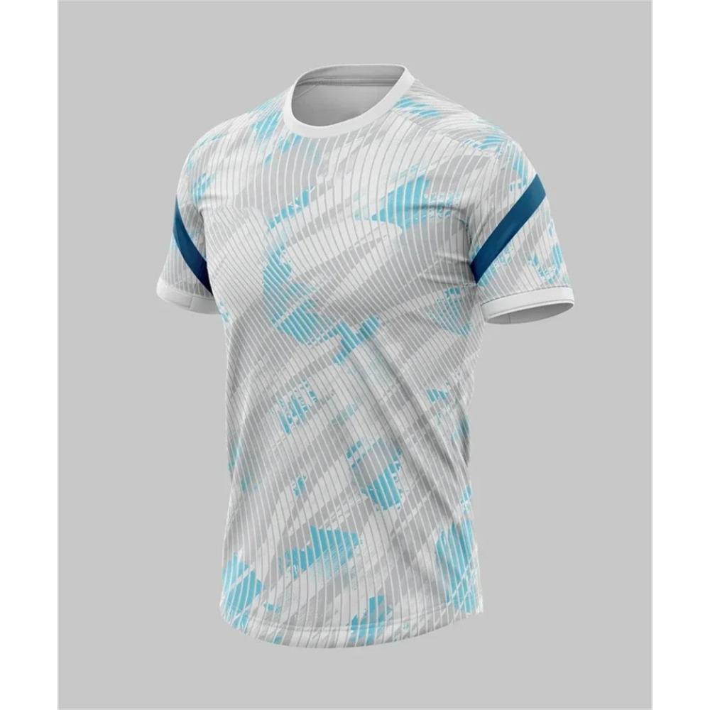 Simple sports T-shirts for men, summer outdoor, short sleeves, 3D printed, casual, oversized, breathable, gym T-shirts