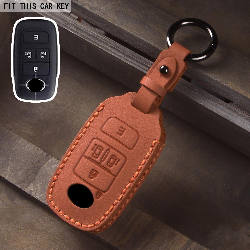 2 3 4 5 Buttons Leather Smart Remote Car Key Case Cover for Toyota Perodua Malaysia Car Key Protector Car Key Shell