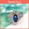 Bague Bleue Mode Avec Style Géométrique En Cuivre Idéale Pour Le Port Unisexe Et Les Cadeaux