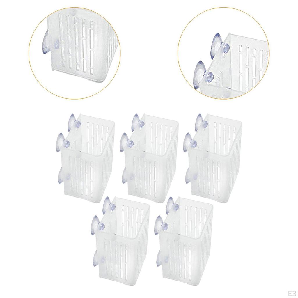 5Pcs Aquarium Plant Holder Aquatic Mesh Net Pots Cups Suction Cup for Landscape