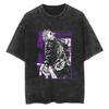 Satoru Gojo T Shirt Jujutsu Kaisen Anime Men Vintage Acid Wash Oversized Cotton Purple Battle Graphic Tees Streetwear 2026