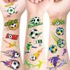 10 Fogli Tatuaggi Temporanei Calcio per Bambini, Tatuaggi Finti Impermeabili Body Art per Fan di Calcio Uomini Donne Bambini Festa