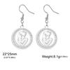 Cazador Clear Zircon Mom Baby Pregnant Mother Round Dangle Earrings Stainless Steel Jewelry Earrings Mother's Day Gift 2026