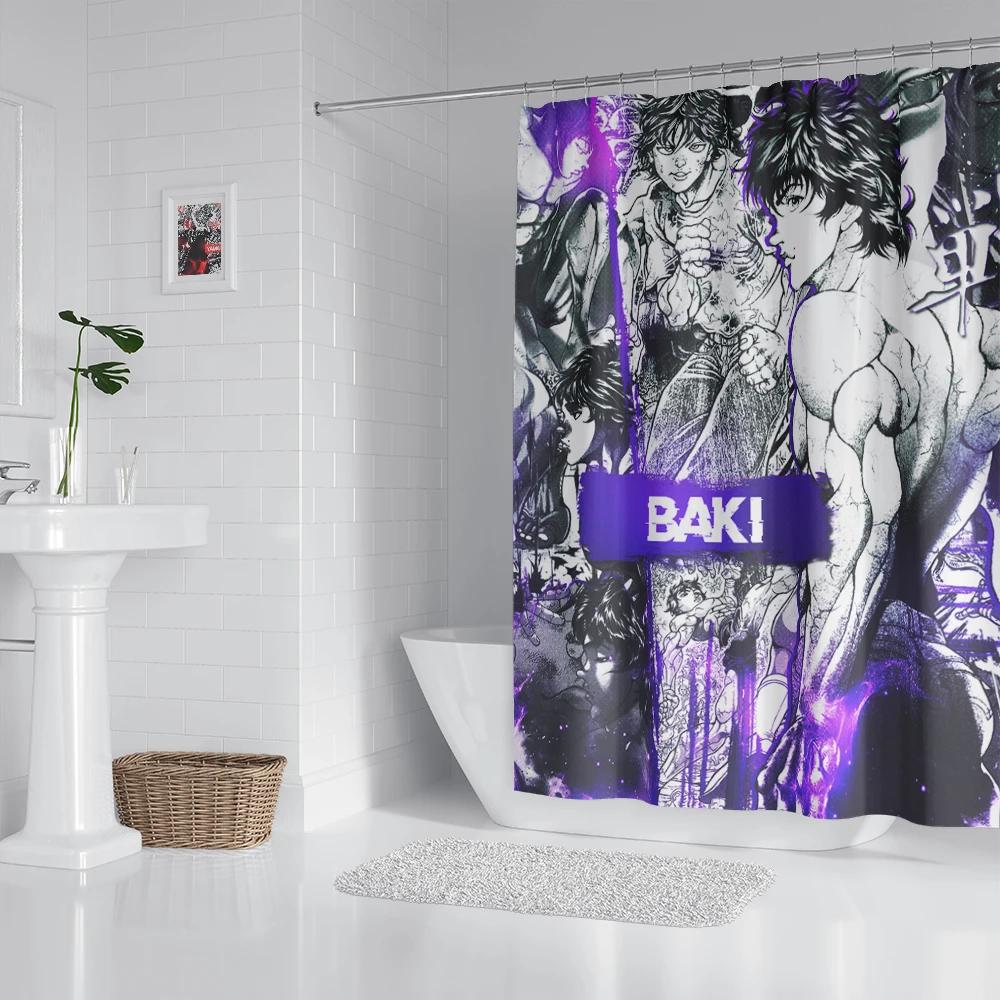 Anime Shower Curtain With Hook Bathroom Curtain Bathroom Decor Anime Decor  Curtain