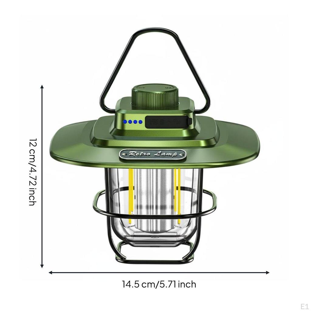 Retro Camping Light Continuous Dimming LED Lantern Vintage for Campers, Hikers,