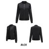 Women's Fashion Bomber Jacket Casual Cotton Coat Stand Collar Slim Fit Long Sleeve Thick Outerwear Ladies Motorcycle Basic Coats
