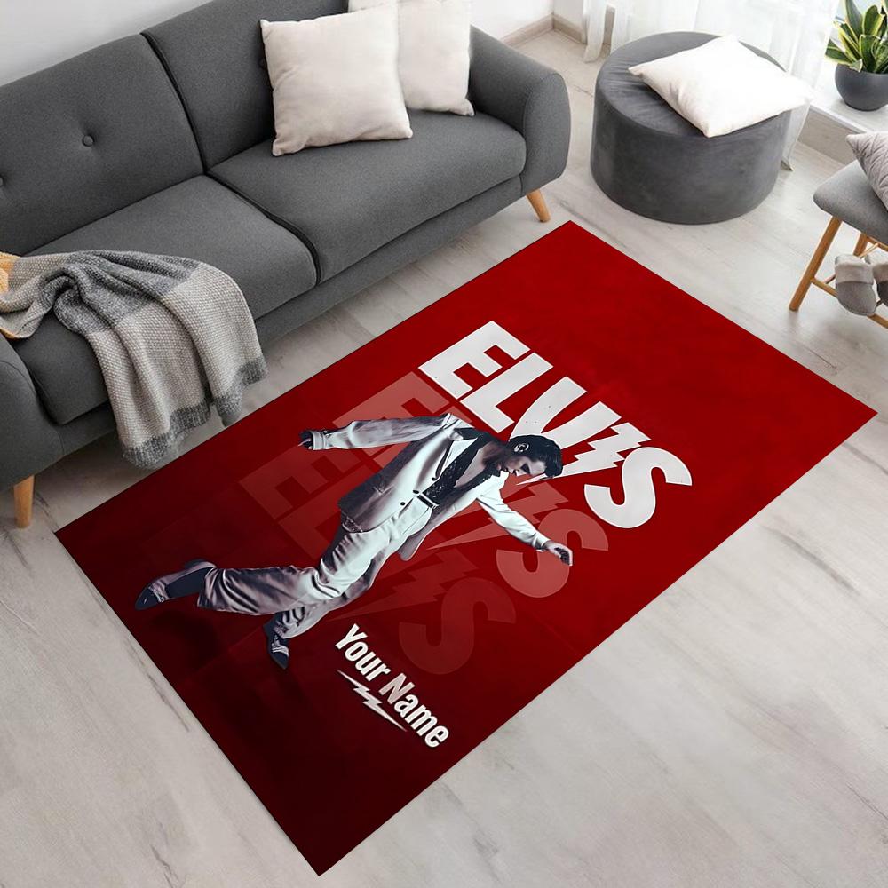 Elvis Presley Personalized Text Floor Mat Design for Dormitory Balcony Decorate room Dining Room Antislip Carpet Office home decor