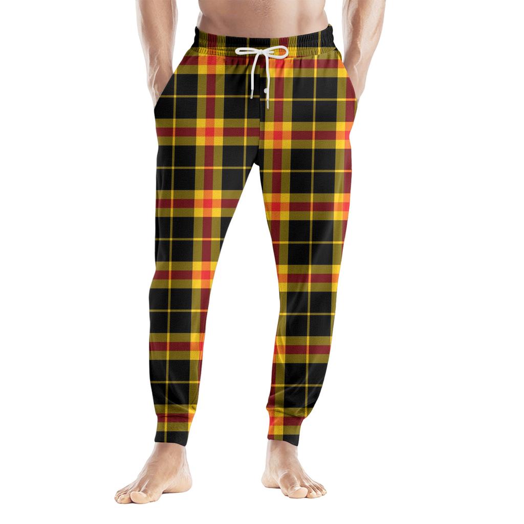 Men's Drawstring Pocket Casual Pants, Checkered Striped Printed Pocket Casual Pants, Home Sleeping Pants