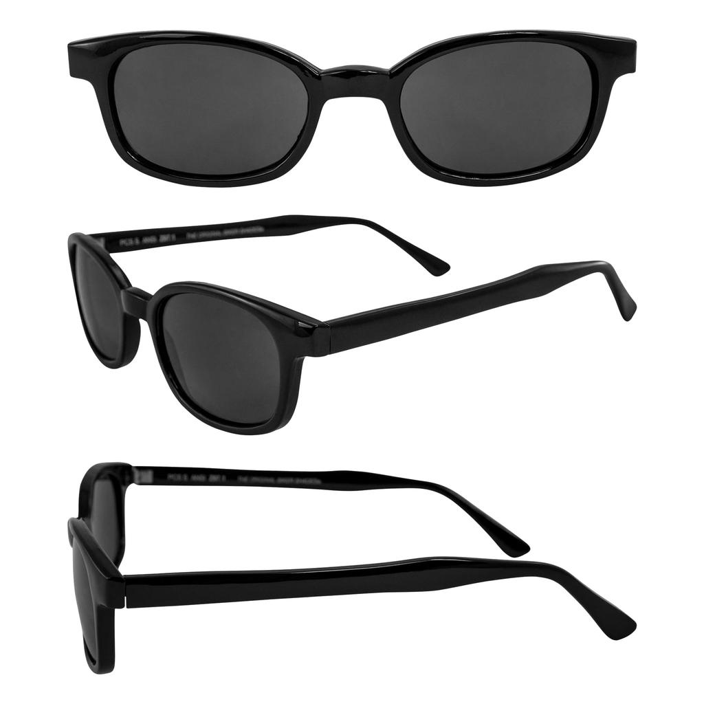 X-KD's Uni Adult Biker Sunglasses (Black/Smoke, One Size)