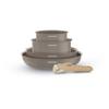 Cookware Set - Suitable for All Hob Types Including Induction - - AM9192 - Aluminum with Ceramic Coating - 5 Pieces - Taupe