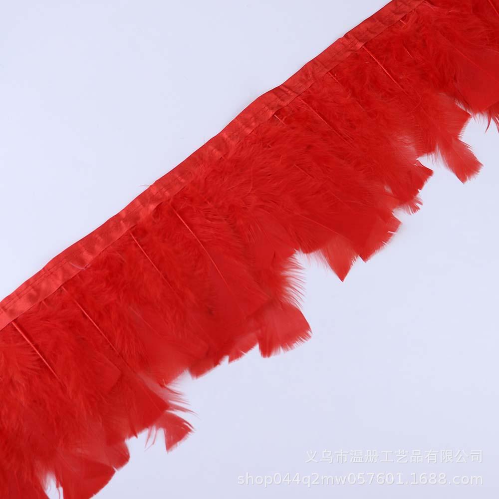 Feather 10-15Cm Large Flat Cloth Edge Stage Clothing Material Turkey Feather Cloth Belt Car Doll Diy Decoration