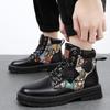 Pánské boty 2024Podzimní móda Vyšívané Vysoké kecky Ležérní boty Platforma Protiskluzné Kotníkové boty Trend Outdoorové boty Chaussure Homme