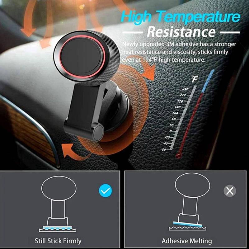 Foldable Car  Magnetic  Phone  Mount  Holder 360 Degree Rotation Independent Chassis Adjustable For
