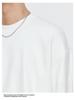 Yizhi Men's Spring Long Sleeve Crew Neck T-shirt with Hem Slit Design, Korean Style, Loose Fit
