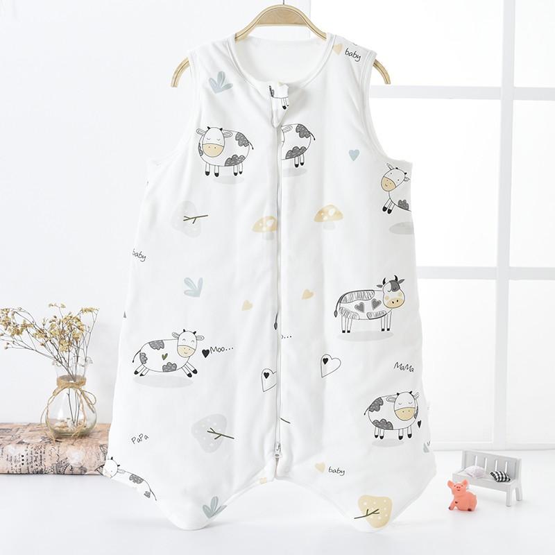 Cotton Toddler Sleep Sack Lightweight Sleeveless Sleepwear Kids 0-12 Years Air Conditioned Room Use