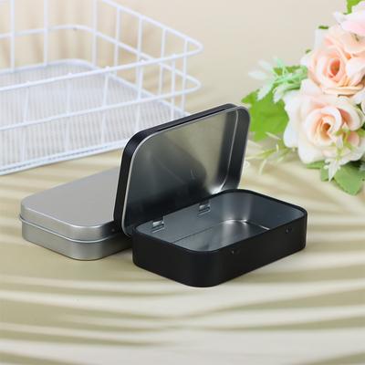 3Pcs Small Empty Metal Tin Money Coin Candy Key Case Organizer Survival Kit Tin Silver Black Gold White Flip Jewelry Storage Box