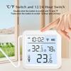 ONENUO Tuya WiFi Humidity Temperature Sensor with External Probe LCD Thermometer for Smart Home APP Monitoring for Refrigerator