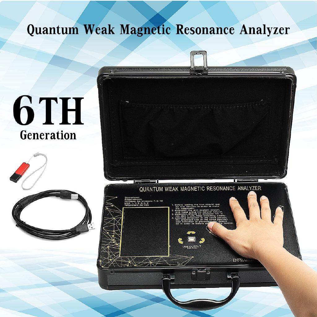6TH Generation Quantum Weak Magnetic Resonance Body Analyzer Sub Health Tester USB Cable 31x22x9cm