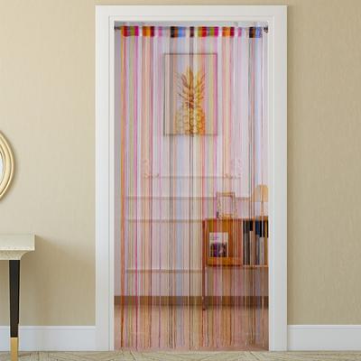 200*100cm Thread Door Curtains Colorful Screen Ribbon String Divider Blind Curtain Low-elastic Yarn Panel Tassel Curtain