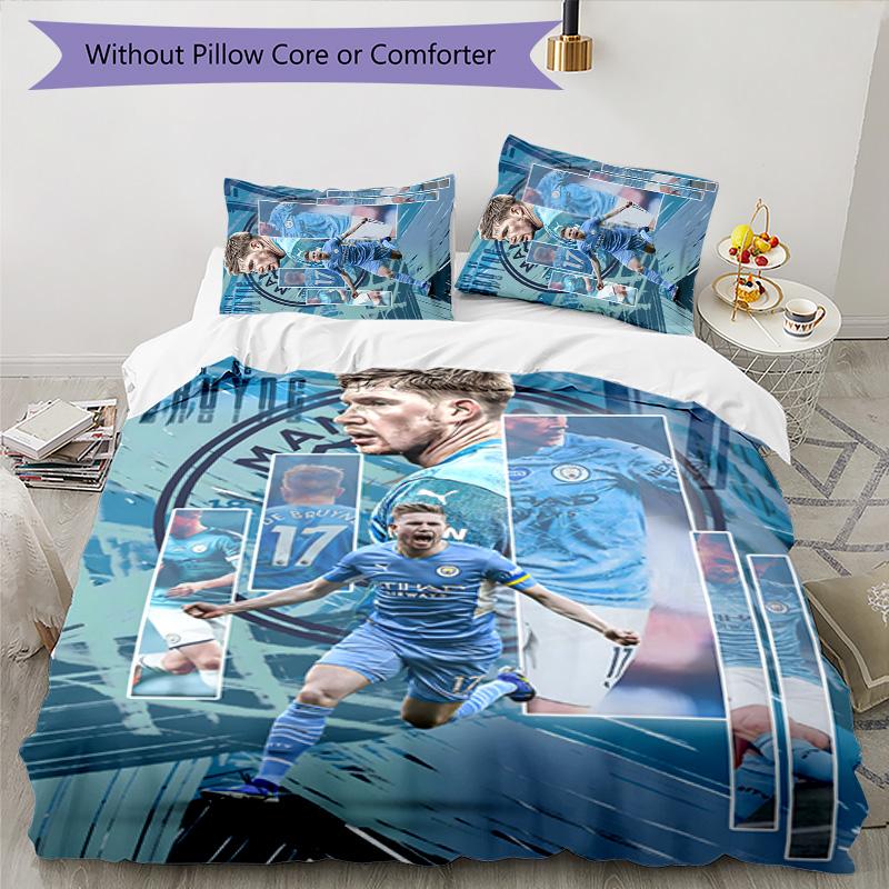 Kevin De Bruyne 3pcs Bedding Set Duvet Cover Closure Includes 1 Duvet Cover & 2 Pillowcases for All Seasons Bedroom Home Dorm Decor