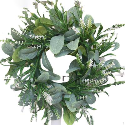 Grande Couronne de 13 pouces Guirlande pour Porte d'Entrée Extérieure Jardin Porche Fête Mariage Toile de Fond Décoration