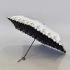 Genuine Umbrella Works Chieflace Folding 6 Easy Off-White Umbrella, Ribs, Lightweight, Open/Close