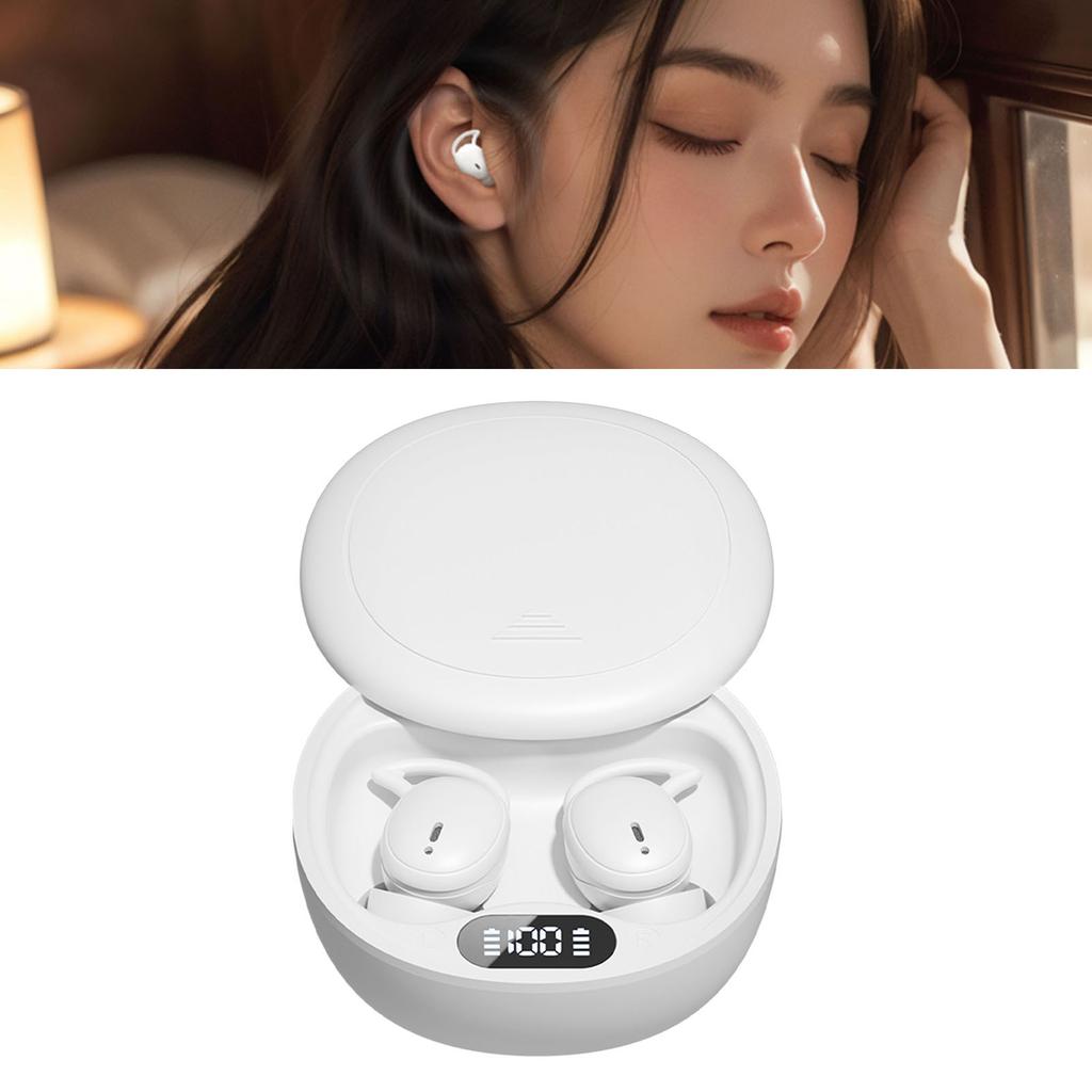 Wireless Earbuds Digital Display Skin Friendly Portable Noise Blocking Earphones for Sleeping